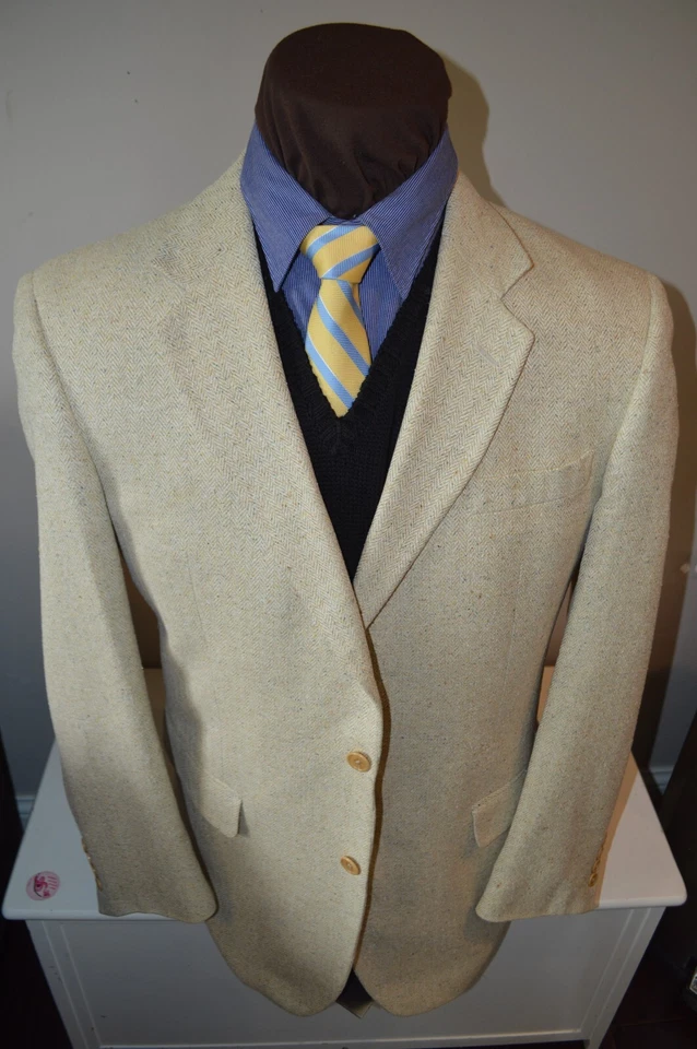 JoS A Bank Hombre 2btn Piedra Espiga Naranja Verde Amarillo Especificación Abrigo Deportivo 42L Foto 2 de 4