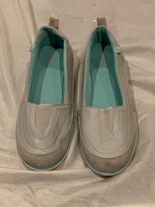 mint green loafers