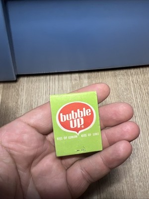 Bubble-Up Soda Pop /  Green / Red Matchbook 3/4 full ~ NICE see pics
