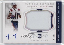 2022 Panini National Treasures Holo Silver 21/25 Tyquan Thornton Patch Auto 8d9