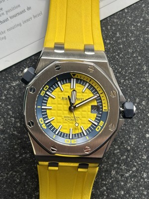 Mint Audemars Piguet Royal Oak Offshore Diver Funky Colors Yellow 15710ST