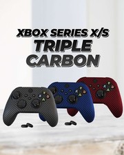 Xbox Series X/S Triple Carbon Fiber Skin Bundle  2 Sets Carbon Thumb Grips