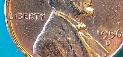 1956-D Lincoln Wheat CENT Error OBS DBL LIBERTY UNCIRCULATED See Pics Nice Coin