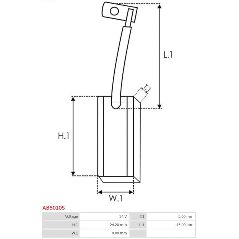 ORIGINAL® As-Pl AB5010S Kohlebürste, Generator