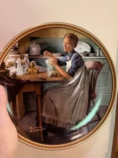 Vintage “Working in The Kitchen” Norman Rockwell Collector Plate