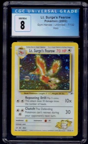 Lt. Surge's Fearow (Unlimited) graded PSA 8 for sale on eBay