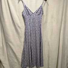Urban Outfitters Blue Floral Midi Dress Women's Size Small