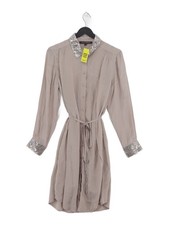 French Connection Shirt Midi Dress S in Tan