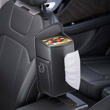 Car Tissue Holder for Front Seat with 2 Side Mesh Pockets