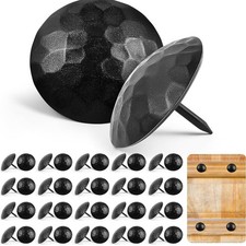 50 Clavos Decorative Nails Upholstery Tack 1.5" Black Door Furniture Craft Round
