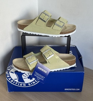 Birkenstock Arizona BS Shimmering Popcorn Sandalen, UK 5,5 schmale Passform, neu im Karton