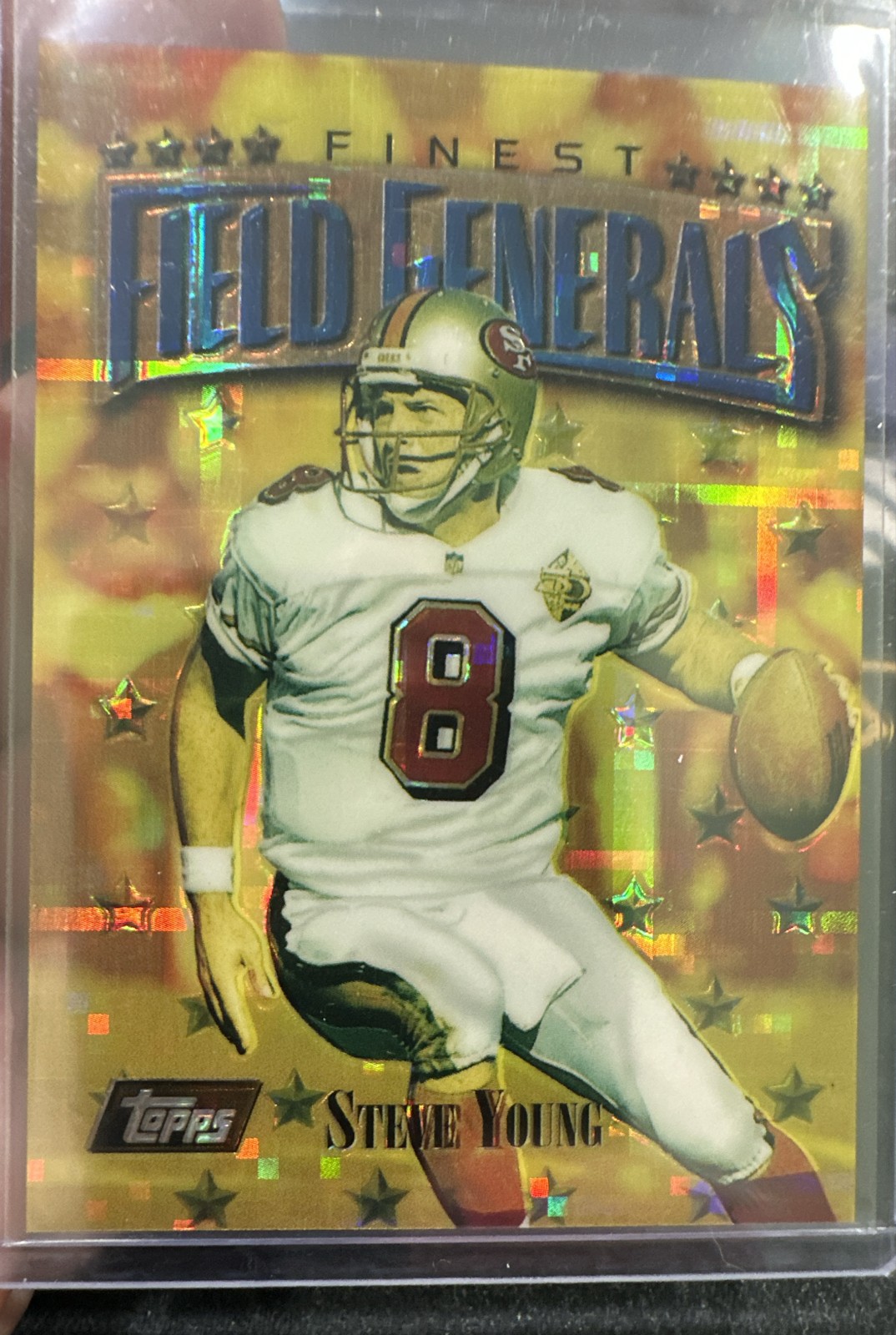 1997 Topps Finest - Steve Young #162 Atomic Refractor Rare