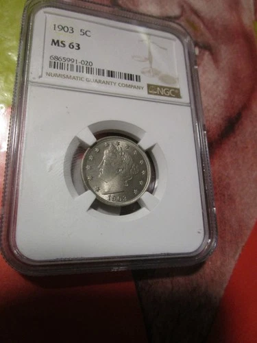 (FCB) 1903 LIBERTY "V" NICKEL NGC MS 63