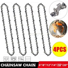 4PCS Chainsaw Chain Blade Saw Chains 6" 8" 12" 14" 16" 18" 20 Inch Bar Length UK