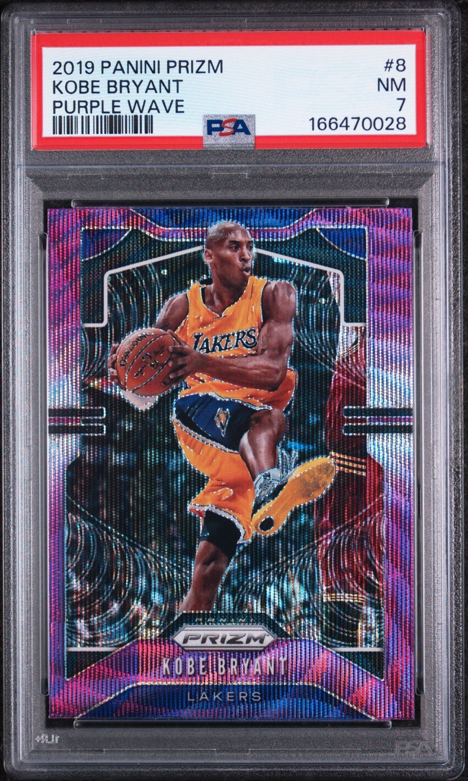 Panini 2019-20 Prizm Kobe Bryant #8 Purple Wave Prizm PSA Cert 166470028