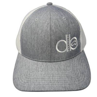 DB Snapback Mesh Back Trucker Hat Gray One Size Embroidered Outdoor Cap
