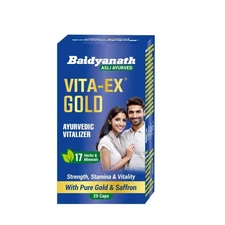 Baidyanath Vita Ex Gold 20 Capsules–Ayurvedic Herbal Vitality & Wellness for Men