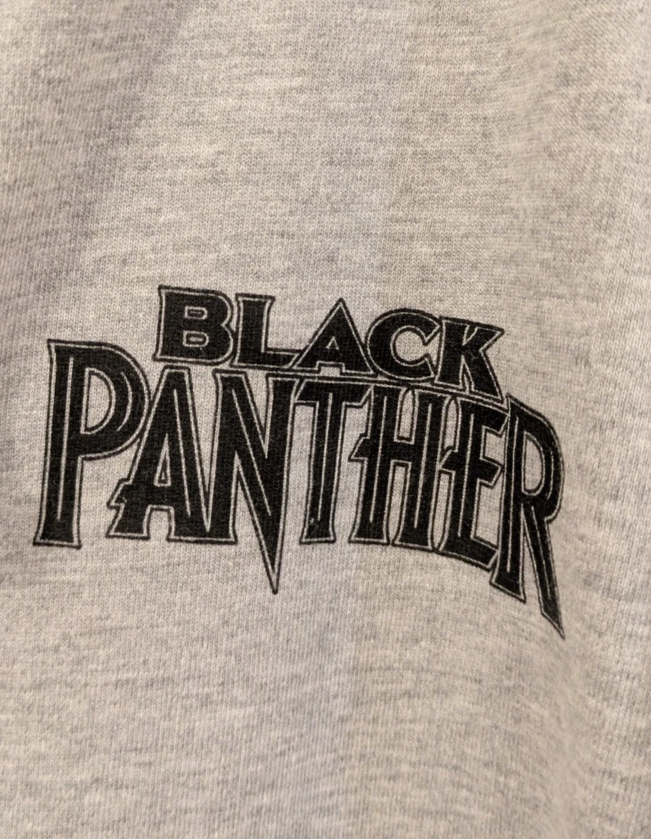Marvel Negro Pantera Gris Pullover Sudadera con Capucha Logo Gráfico Totalmente NUEVO Unisex Talla M