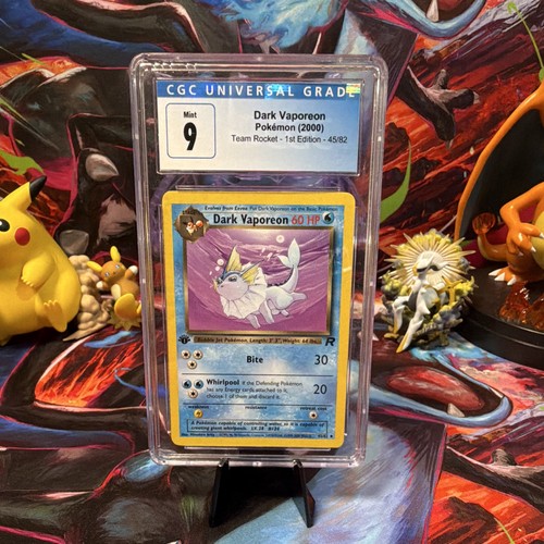 Dark Vaporeon (1st Edition) graded CGC 9 for sale on eBay