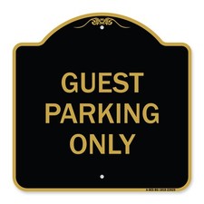 Designer Series - Guest Parking Only Heavy Gauge Aluminum Architectural Sign