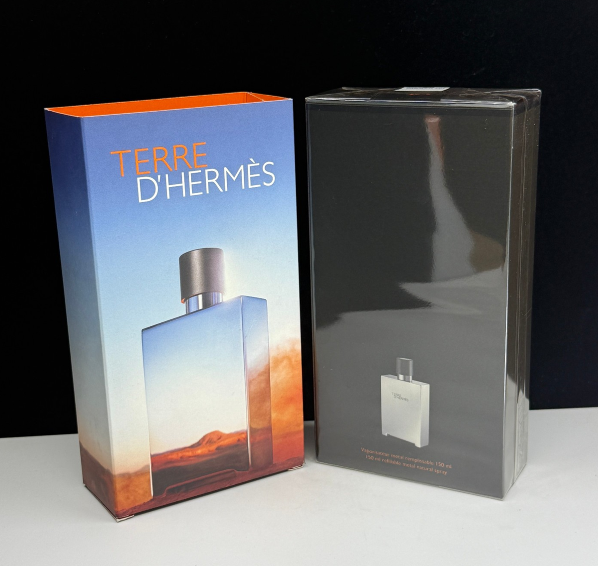 Terre D'hermes 150 Ml Pure Perfume Parfum Refillable Metal