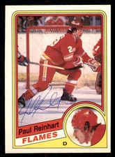 1984 OPC O-Pee-Chee Hockey #235 Paul Reinhart Signed Autograph (no COA) *d3