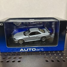 Autoart 1/43 NISSAN Skyline R34 GTR Silver 1999 SKYLINE AUTOart Collectables 17+
