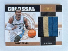 John Wall 2010-11 National Treasures Colossal PRIME RC Patch 2/10 Jersey Number 