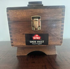 Vintage Oak Kiwi Hand Crafted Shoe Shine Valet Buffing Box 