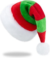 Velvet Santa Hat for Adults Unisex Thickened Soft Plush Christmas New Year Party