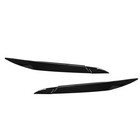 <!--F#f_0-->ɪ Glossy Black 1 Pair Headlight Eyebrow Decor Trim Headlamp Eyebrow Strip Trim<!--F/-->