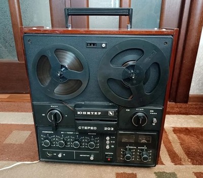 Jupiter 203 vintage USSR Reel-to-Reel Tape Recorder Working Olimp Akai Tape Deck