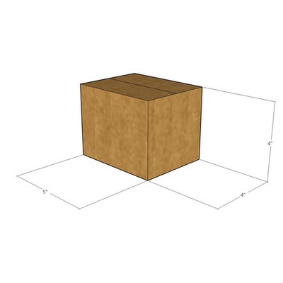 50 5x4x4 Kraft Brown Corrugated Shipping Boxes 32 ECT Single-Wall New