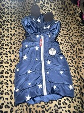 H M Disney Toddler Boy Sz 1.5-2Y Puffer Vest Blue Coat Jacket Mickey Mouse EUC