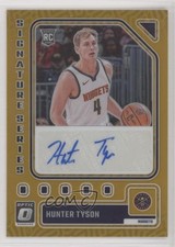 2023-24 Donruss Optic Signature Series Gold Prizm 10/10 Hunter Tyson Auto 4g8