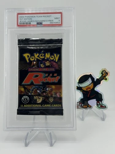 WOTC 2000 Pokemon Team Rocket 1st Edition Booster Pack Giovanni Gyrados PSA 9