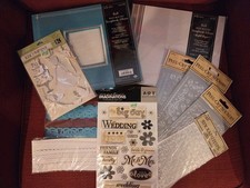 Large LOT scrapbooking Supplies Wedding/K Company and Misc Stickers, Book/Pages