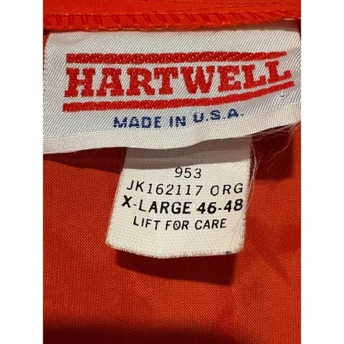 Hartwell Mens Jacket XL Orange Clemson Tigers Coaches Nylon Snap Logo Vintage image 2