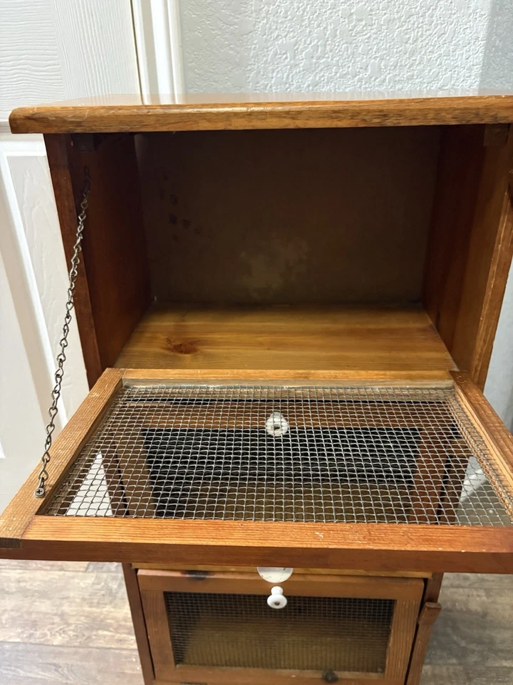 Gabinete de gelatina de almacenamiento de verduras de madera para patatas de granja rústico de colección Foto 4 de 4