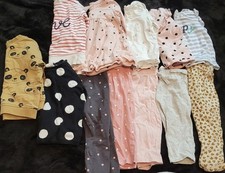 Baby Girl Size 6-9 Month Clothing Lot Tops And Pants H  M