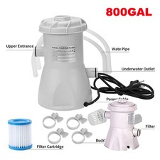 Above Ground Pool Filter Pump -Swimming Pool Cartridge Filter Pump System 800GAL