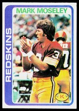 Mark Moseley, 1978 Topps, #396, Washington Redskins,