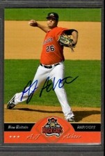 2013 Grandstand #26 A.J. Achter NB Rock Cats Signed Autograph (PP56) SWSW