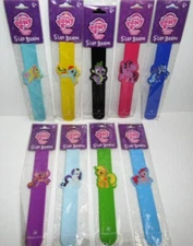 2014 HASBRO MY LITTLE PONY SLAP BANDS LOT OF (9) LUNA,PINKIE,DASH,FLUTTERSHY NEW