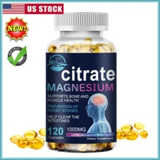 Magnesium Citrate Supplements 1000mg - High Strength Magnesium Capsules Vegan