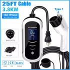 EV Charger LEVEL 2 LEVEL 1 Portable Charging Cable 110V to 240V. 8A/10A/13A/16A