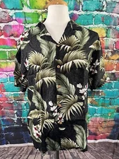 Paradise Found Shirt Hawaiian Shirt Size XL 100% Rayon