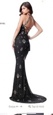 Sherri Hill 2021 Fully Beaded Corset back with Tassels Size 0, $950 Retail