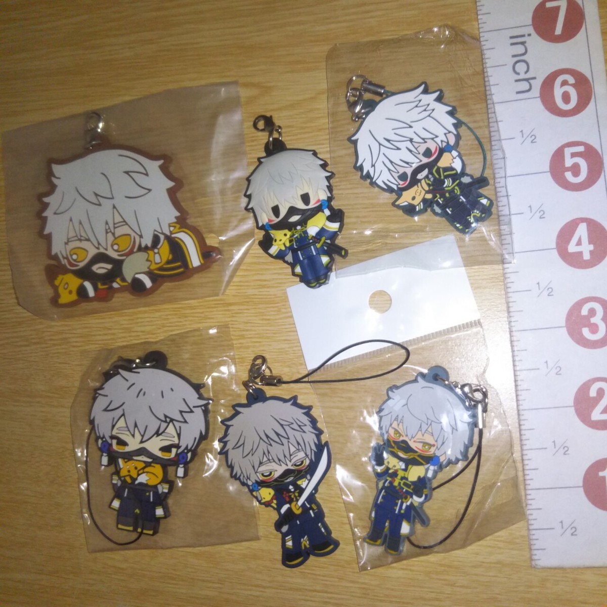A72395 TOUKEN RANBU Rubber charm , strap *6 / Nakigitsune | eBay