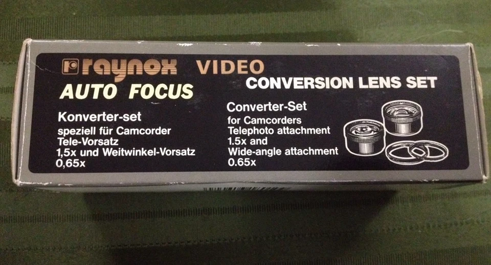 Raynox AF1010 Tele Wide Video Kit Auto Focus 0.65x 1.5x Telephoto Lens Camcorder - Image 2 of 4